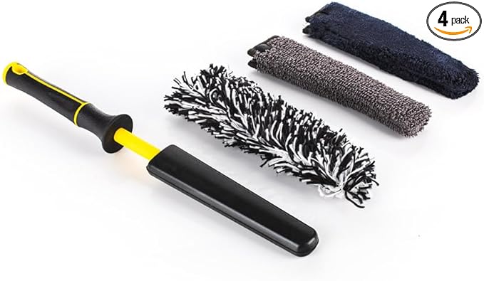 Detail Factory - Wheel Brush Mini with Interchangeable Microfiber Covers - Ultra-Soft Cleaning, Washing and Detailing Wheels, Tires, and Rims - Live Wire