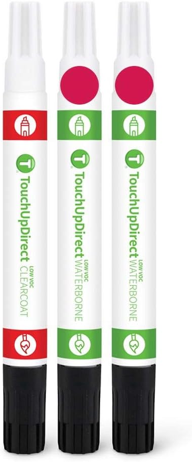 TouchUpDirect U6 Red Candy Tricoat Compatible with Ford Exact Match Touch Up Paint Combo - Essential Kit