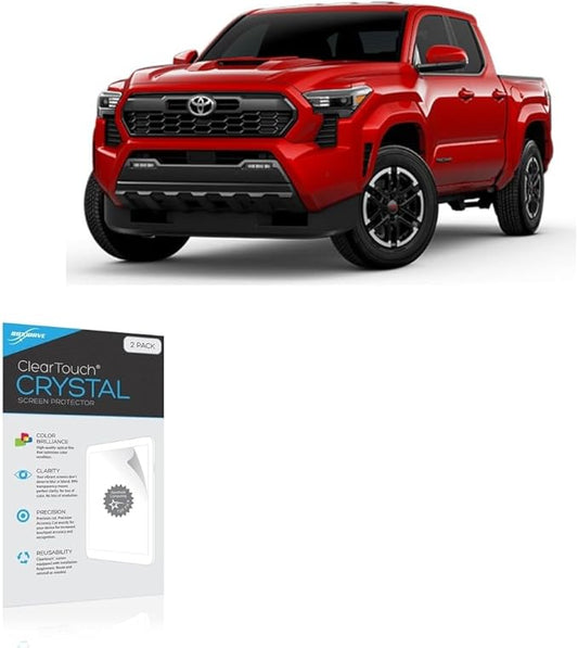 BoxWave Screen Protector Compatible with Toyota 2024 Tacoma Display (14 in) - ClearTouch Crystal (2-Pack), HD Film Skin - Shields from Scratches