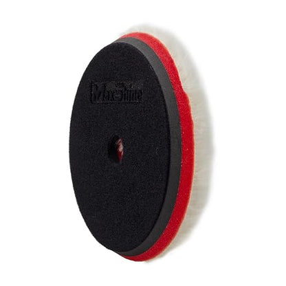 Maxshine 6" Universal Sheepskin Wool Polishing Pad – 100% Sheepskin Wool with EVA Foam & Hook and Loop Backing – Buffing Pad for Polishing, Cutting & Finishing