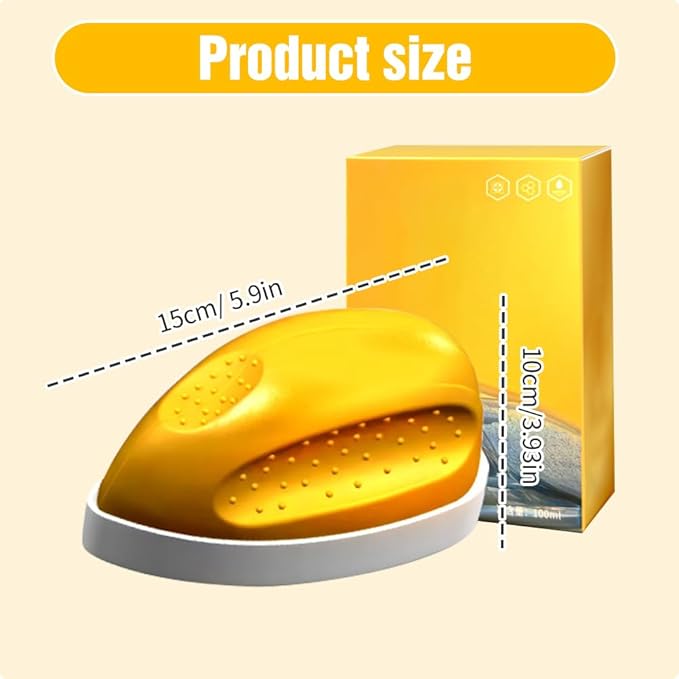 Automotive Oil Film Cleaning Brush, Car Glass Oil Film Cleaner Glass Cleaning Board Cleaning Wipe Windshield Cleaner, Glass Oil Film Remover for Windshield Improves Clarity Visibility (1, Yellow)