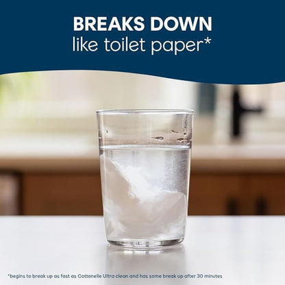 Cottonelle XL Flushable Wet Wipes, Adult Wipes Large, 2 Flip-Top Packs, 45 Wipes Per Pack (90 Total Wipes), Packaging May Vary