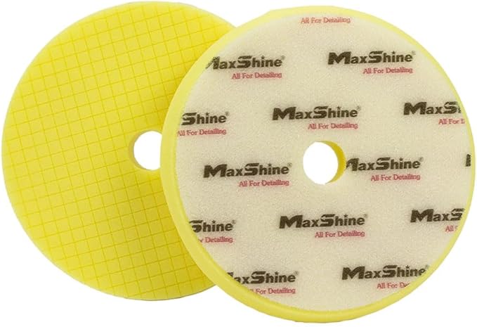 Maxshine 6" Universal Cross Cut Polishing Foam Pad – Hook & Loop – DA & Rotary Polisher Compatible – Scientifically Designed Cross Cut for Heat Control & Efficient Compound Delivery