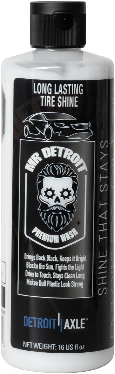 Mr. Detroit - 6pc Car Cleaning Kit, Degreaser, Dilution Bottle, Car Wash Soap, Glass Cleaner with Sprayer, Wheel Cleaner, Tire Shine, Professional Grade Formula, Effective Dirt Removal