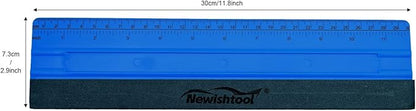 NEWISHTOOL 11.8" Felt Squeegee for Vinyl - 29.8cm Big Size Ruler for Wallpaper Smoothing, Sign Making, Car Wraps, Window Tint Film Application, Graphic Decals - Pack of 3