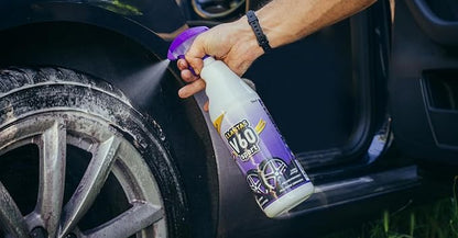 Sisbrill V60 Sport Wheel and Tire Cleaner Spray – pH Neutral Car Wheel Cleaner, Gecko Spray Effect, Safe Brake Dust Remover – Pack of 3 (33 fl oz each)