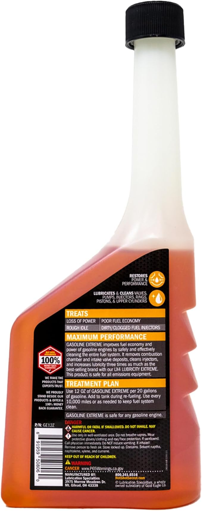 Hot Shot's Secret Gasoline Extreme 12 Oz, Concentrated Fuel System Cleaner, Fuel Additive for Gasoline Engines, Fuel Injector Cleaner - Increases Fuel Economy & Restores Engine Performance