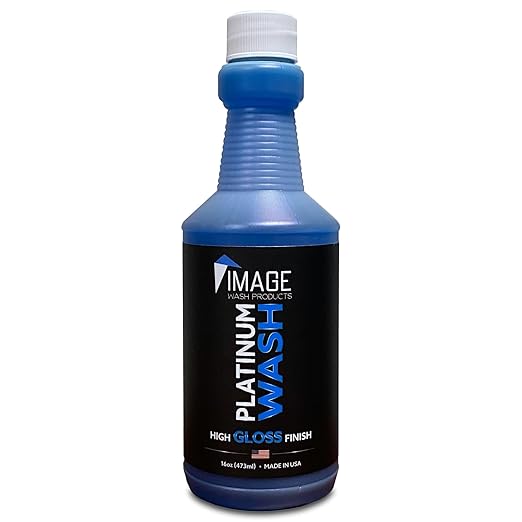 Image Wash Products - 16oz Platinum Wash Car Soap – Car Wash Foam Soap for Foam Cannon & Pressure Washer | High Gloss RV/Truck Wash Soap | Bubble Gum Scent, Detailer Grade Car Soap