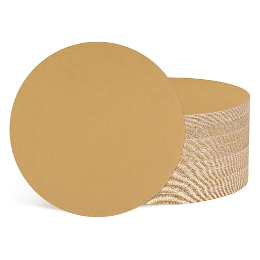 Kozelo 50 Pcs Sanding Discs 8-7/8 Inch 320 Grit Hook and Loop Random Orbital Sandpapers Suitable for Drywall Sander Wood Metal Furniture, Yellow