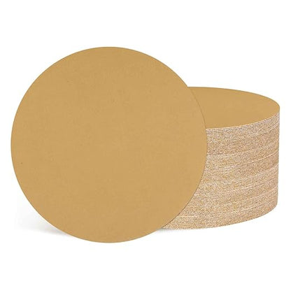 Kozelo 50 Pcs Sanding Discs 8-7/8 Inch 320 Grit Hook and Loop Random Orbital Sandpapers Suitable for Drywall Sander Wood Metal Furniture, Yellow