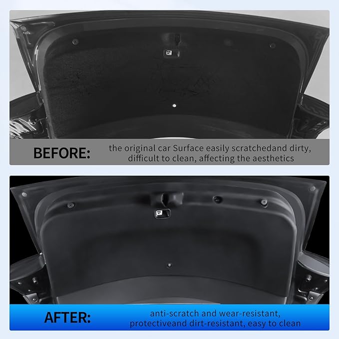 SHINELINERS Tailgate Protective Mat for Tesla Model Y Juniper 2025-2026, Trunk Cargo Liner, Rear Door Back Protection