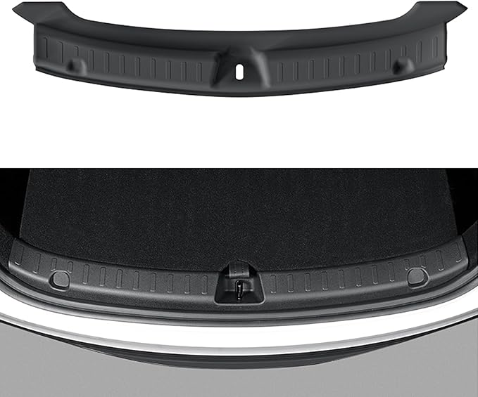 PUOENI 2025 2026 Model Y Juniper Rear Bumper Guard 1 PCS Anti-Scratch TPE Rear Trunk Door Sill Protector for Refresh Model Y Juniper Internal Accessories