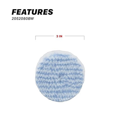 Maxshine 3" Universal Synthetic Wool Cutting Pad – Durable Hook & Loop Pad for Heavy-Duty Use – Compatible with DA & Rotary Polishers – Ideal for Paint Correction & Defect Removal