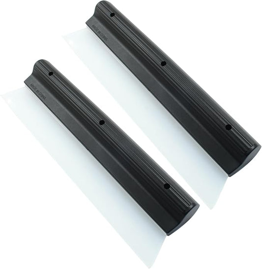 2 PCS 10 inch Silicone Car Squeegee - Flexible T-Bar Quick Dry Water Blade for Car, Windshield, Glass, Window Drying - Black