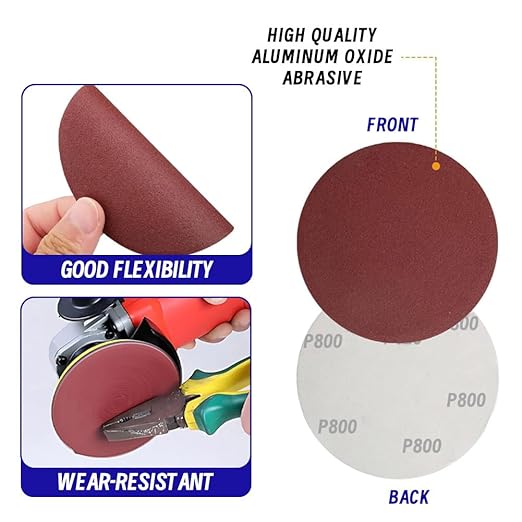 WCIC Sanding Disc Set Red (1x30 Inch-8Pcs)