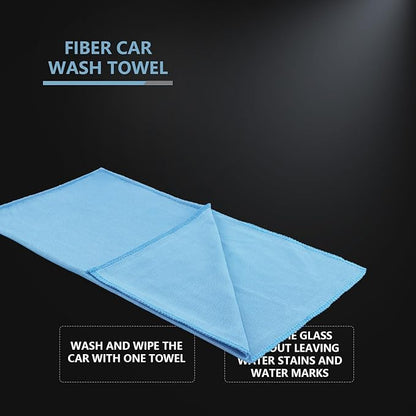 SPTA Ultra Fine Microfiber Cloths for Glass, 12 Pack Microfiber Glass Cleaning Cloth, 16 InchX16 Inch, 300GSM, Lint Free Quickly Clean Window, Glasses, Windshields, Mirrors, and Stainless Steel, Blue