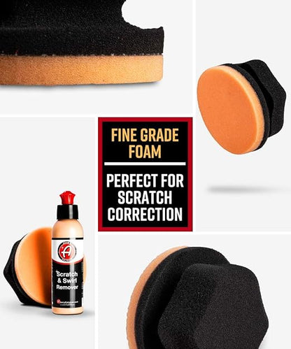 Adam's Polishes Car Scratch & Swirl Remover Hand Correction System | Remove & Restore Paint Transfer, Minor Imperfections, & Oxidation | Paired with Orange Compound Correction Pad Applicator (4oz)