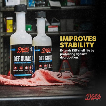 Doc’s DEFGUARD DEF Additive & Booster – Diesel Exhaust Fluid Treatment | Cleans & Prevents Crystal Build-Up | SCR System Cleaner & Stabilizer – 12-Pack (8 oz)
