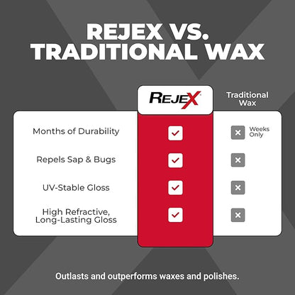 RejeX High Gloss Finish That Protects, Long-Lasting Polymer Coating for Cars, Trucks, Boats, RVs, Motorcycles, Aircraft, Glass, Painted Metal, Fiberglass, Acrylic, Gel Coat & Plastic Surface, 16 Fl Oz