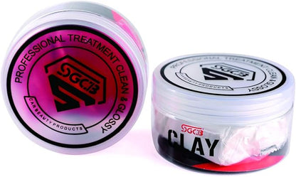 SGCB Pro Car Clay Bar Auto Detailing, 150g/ 5.3oz Moya Heavy Grade Auto Magic Clay Bar Case Jar Cleaner Powerful Grime Contamination Oxidation Remover Iron Powder Bird Droppings Absorption Capacity