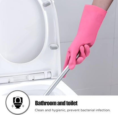 IUCGE Rubber gloves dishwashing 2 or 4 Pairs for Kitchen,Cleaning gloves for household Reuseable.