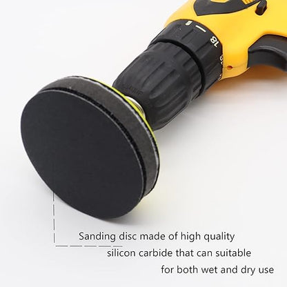 CTPICXM 30pcs Sandpaper 3 inch Sanding Discs Hook and Loop 240 Grits Wet Dry Sandpaper for Random Orbital Sander Automotive Metal Sanding Polishing