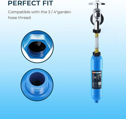 Crystala Garden Hose End Pre-Filter for Swimming Pool, Hot Tubs, Spa, Inflatable Pool, Ponds, Greatly Reduces Bad Taste, Odors, Chlorin and Sediment, up to 8,000 Gallons, 2 Pack