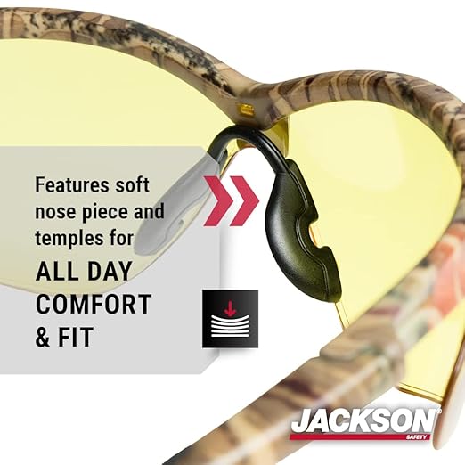 Jackson Safety SG Safety Glasses – Eye Protection for Men and Women – ANSI Z87.1 (Pack of 12)
