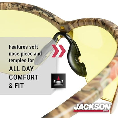 Jackson Safety SG Safety Glasses – Eye Protection for Men and Women – ANSI Z87.1 (Pack of 12)