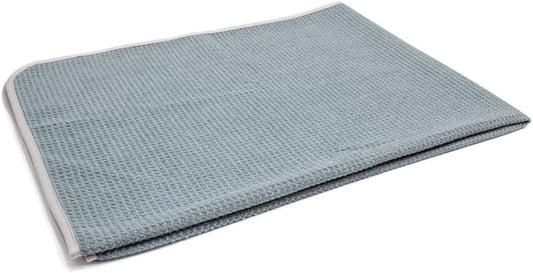Autofiber Big Thirsty Microfiber Waffle-Weave Car Drying Towel - Gray, 25 inch x 36 inch