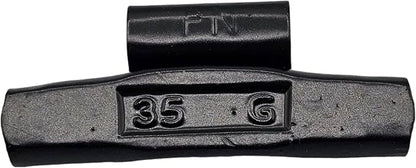 C-HORSE 100Pcs FN Series Clip on Wheel Weights Black Coated Assortment for Japanese Cars Hammer Type Rim Balancers, 35G, 40G, 50G, 60G, 25pcs for Each Size Fit for Steel Wheel (FN Style, 1.25-2)