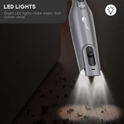AYONTIN Cordless Handheld Vacuum, Lightweight Portable Hand Vacuum Cleaner with LED Light,Rechargeable Hand Held Vacuum with One-Touch Empty, Powerful Suction for Office, Home,Car,Steel