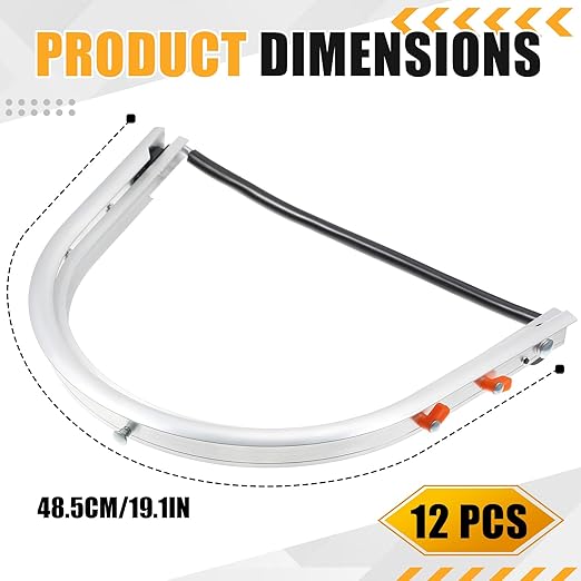 Zonon 12 Pcs Aluminum Face Shield Adapter for Grinding Cutting Cap Style Hard Hat Safety Face Mask Shield Visor Bracket (White)