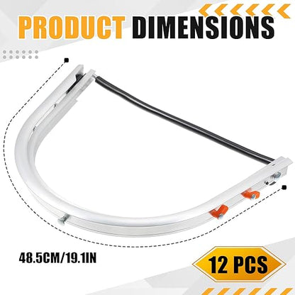 Zonon 12 Pcs Aluminum Face Shield Adapter for Grinding Cutting Cap Style Hard Hat Safety Face Mask Shield Visor Bracket (White)