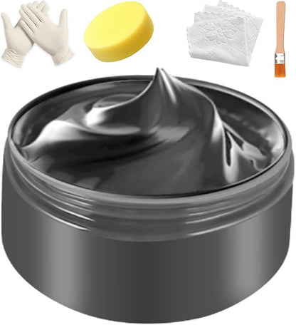 UP22YOU Leather Recoloring Balm, Grey Vinyl Color Restorer for Furniture Seat, Leather Repair Kit for Car Interior, Shoe Polish Paint