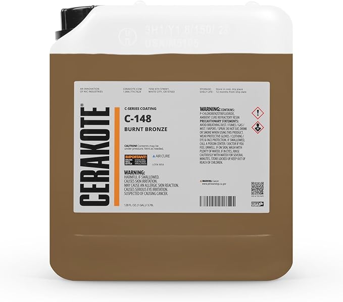 CERAKOTE® (AIR CURE C-SERIES BURNT BRONZE (128oz) |C-148G|-Our Ceramic Technology Combines Performance with Color on All- Metals, Polymers + More