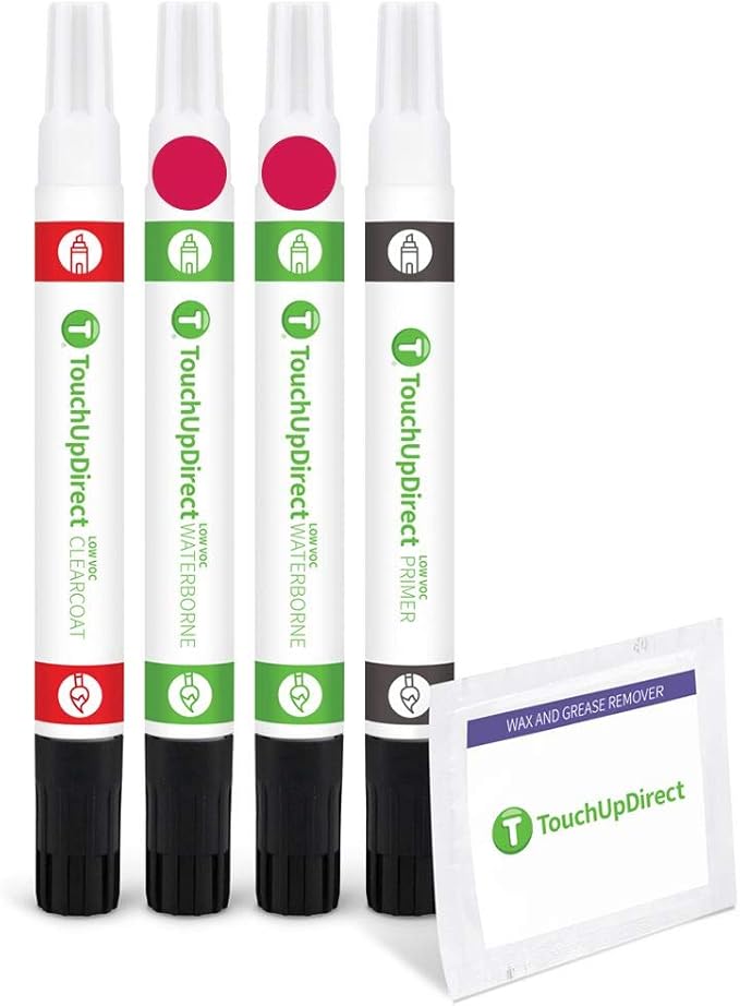 TouchUpDirect U6 Red Candy Tricoat Compatible with Ford Exact Match Touch Up Paint Combo - Preferred Kit