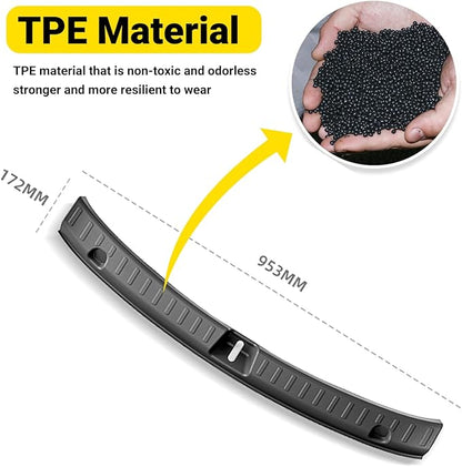 PUOENI 2025 2026 Model Y Juniper Rear Bumper Guard 1 PCS Anti-Scratch TPE Rear Trunk Door Sill Protector for Refresh Model Y Juniper Internal Accessories
