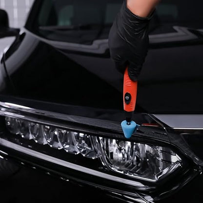 Mini Buffing Polishing Pads, 32Pcs Mini Detail Polisher Pads Use On Rotary Tools,Cordless Electric Drill, Polisher Tool for Tight Area Detailing Polishing Waxing and Sealing Glaze -HTDEPMIXUS