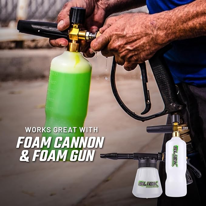 Slick Products Total Off-Road Wash Super Concentrate – Thick Foaming Car Wash Soap with Hybrid-Ceramic Formula for Dirt Bikes ATV UTV Trucks Jeeps and More – Foam Cannon Ready – 16 oz