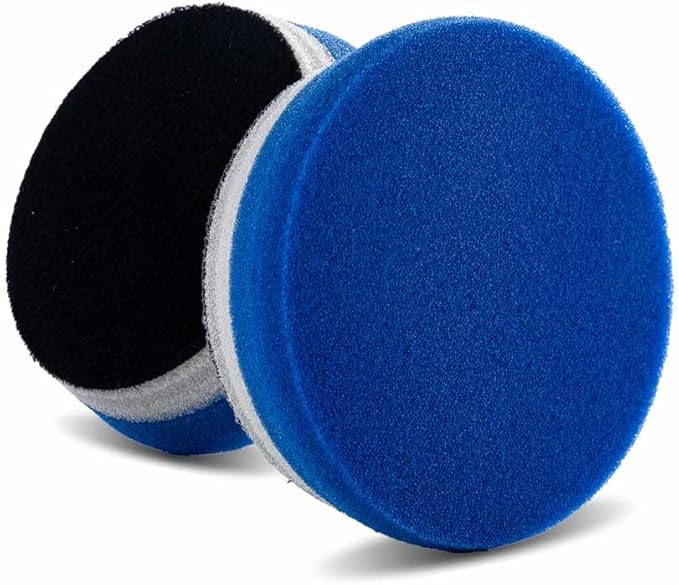 3.5" Lake Country HDO Blue Foam Heavy Polishing Pad (2-Pack) – Premium Heavy Duty Orbital Polishing Pad for Painted Surfaces – Fits 3" Backing Plate
