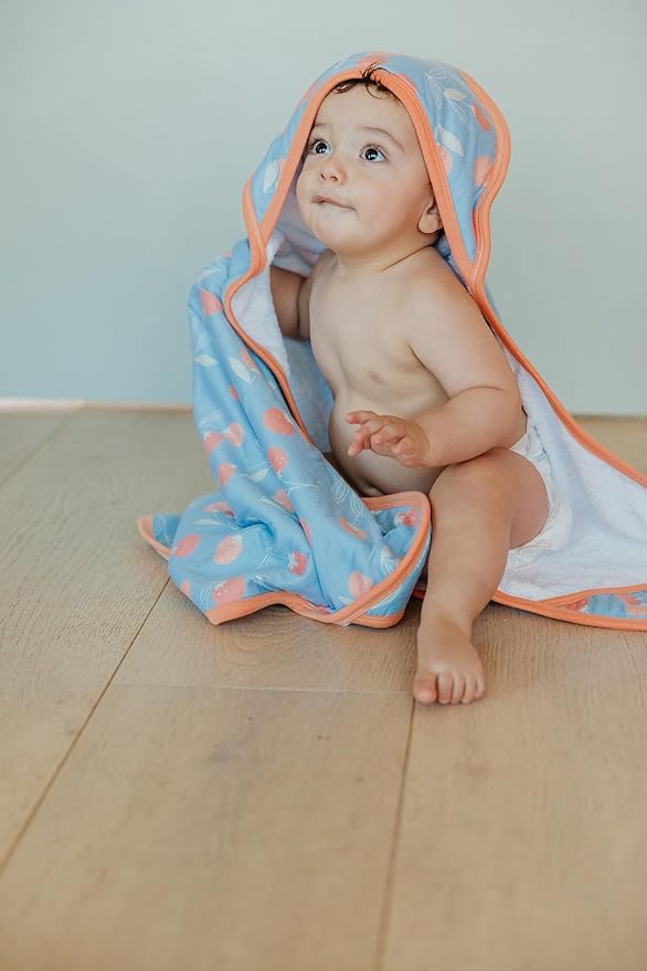 Copper Pearl Hooded Bath Towels Premium Knit/Terry Cloth Baby Towels with Hood, Pockets, and Cool Designs - Great to Gift and Make Bath Time Fun - Baby Bath Towel, Clementine