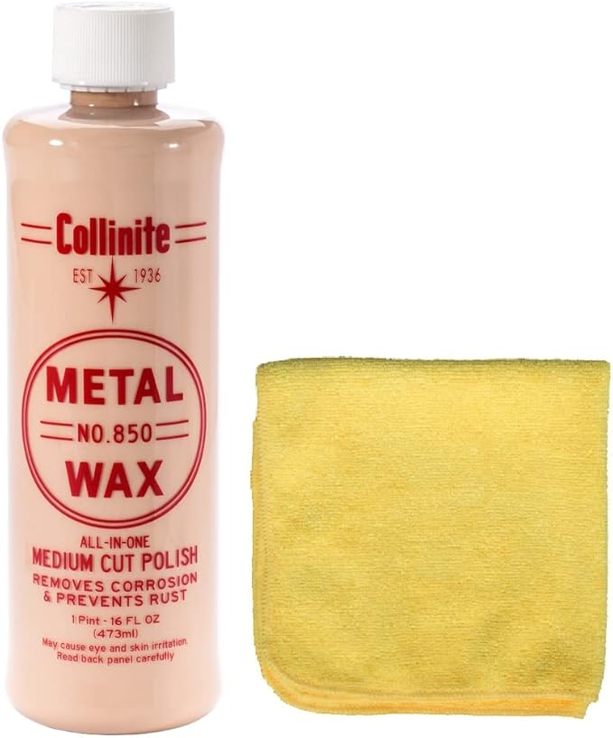 Collinite 850 Metal Wax and Towel Combo