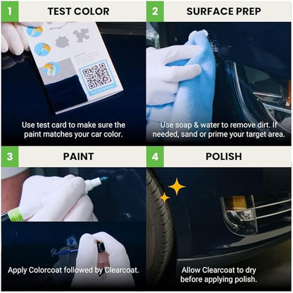 TouchUpDirect 8X7 Electric Storm Blue Compatible with Toyota Exact Match Touch Up Paint Combo - Platinum Kit