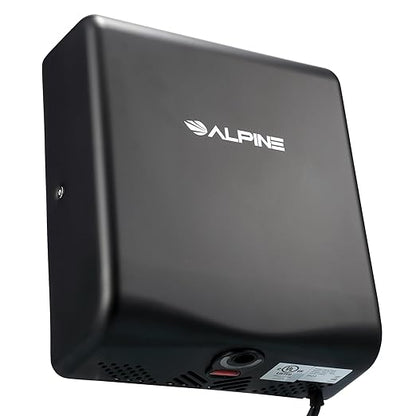 Alpine Hand Dryers for Bathrooms Commercial Extreme Speed Automatic Electric Hand Dryer for Home Bathroom/Restaurant with HEPA Filter, Heat & Speed Control - ADA Compliant (120v Matt Black)