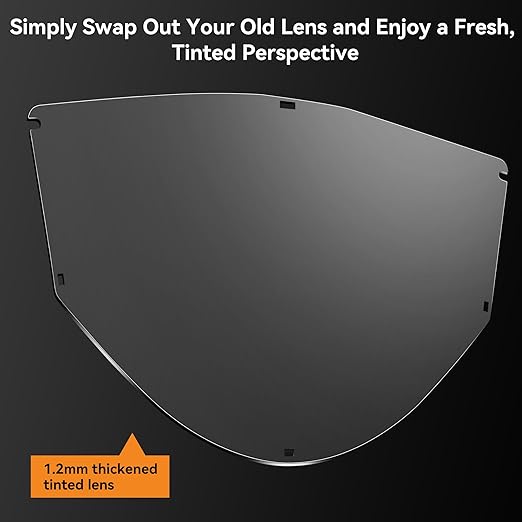 Feekoon 2 Pack Replacement Window Compatible with Jackson Safety MAXVIEW Premium Face Shield Mask, Face Shield Replacement Lens for Grinding, Cutting, Clear Tint, Polycarbonate, Uncoated