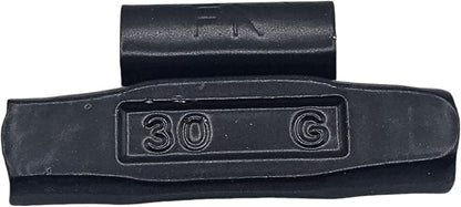 C-HORSE 100Pcs FN Series Clip on Wheel Weights Black Coated Assortment for Japanese Cars Hammer Type Rim Balancers, 10G, 15G, 20G, 30G, 25pcs for Each Size Fit for Steel Wheel (FN Style, 0.25-1)
