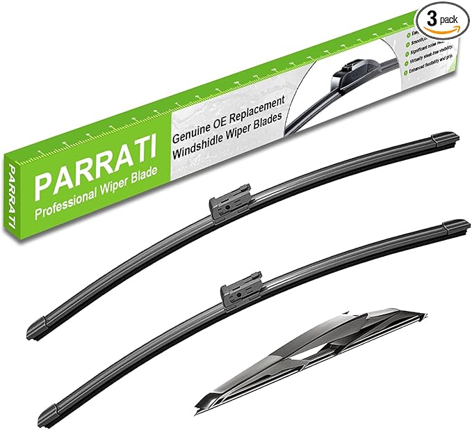 PARRATI® Windshield Wipers for Subaru Impreza 2017-2023,26"+16" Front and 12" Rear,OEM Replacement Wiper Blades,Quiet & Streak-Free(Set of 3)