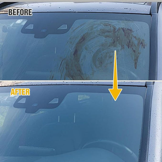 Automotive Oil Film Cleaning Brush, Car Glass Oil Film Cleaner Glass Cleaning Board Cleaning Wipe Windshield Cleaner, Glass Oil Film Remover for Windshield Improves Clarity Visibility (1, Yellow)