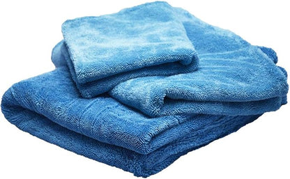 McKee's 37 MK37-G3PK Glacier 1100 Trifecta Microfiber Drying Towels (3 Korean Microfiber Drying Towels in sizes 16" x 16" / 20" x 30" / 30" x 50")